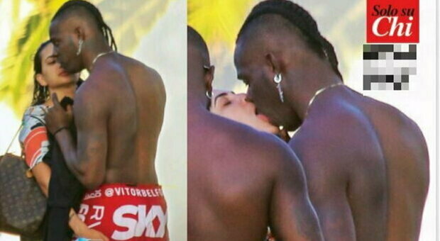 Balotelli scatenato a Marbella: baci appassionati alla ragazza conosciuta in spiaggia