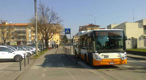 Un bus di Aim, azienda che gestisce il trasporto urbano di Vicenza