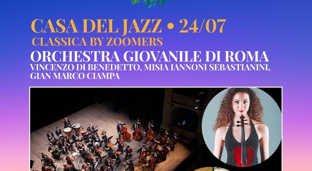 Casa del Jazz, il 24 luglio si esibisce l'orchestra giovanile di Roma