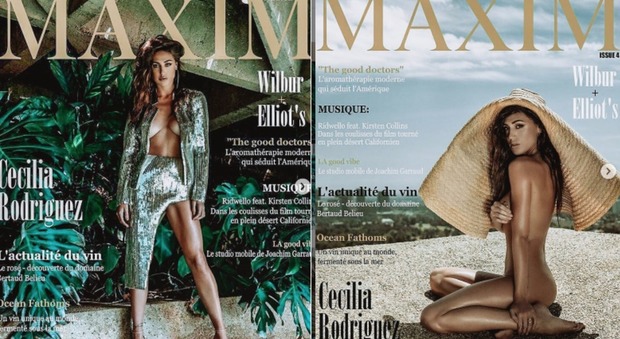 Cecilia Rodriguez nuda su Maxim, la sorellina di Belen si prende la doppia copertina LE FOTO HOT