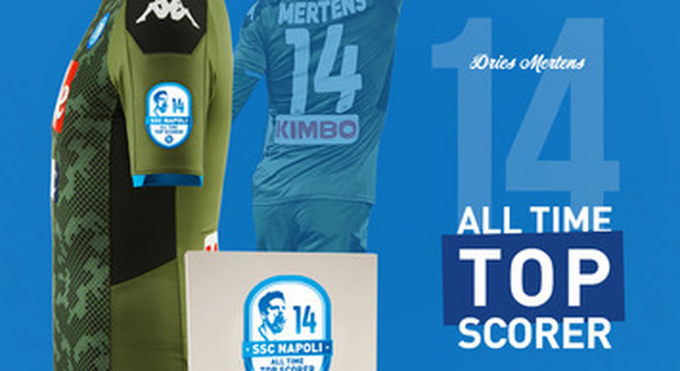 Napoli, ecco la maglia per Mertens: la patch speciale «All time top scorer»