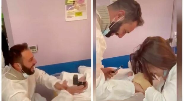 Nell'ospedale di Taranto dove aveva appena partorito, una donna ha ricevuto una proposta di matrimonio dal compagno