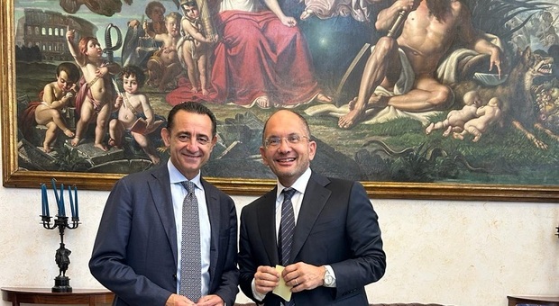 L'onorevole Paolo Trancassini e il senatore Guido Castelli