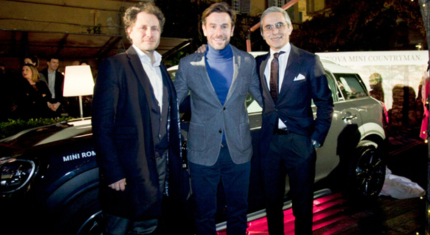 Da sinistra Federico Izzo, Head of Mini Italia, Manuel Terroba, Vice President Mini Europe e Massimiliano Di Silvestre, ad BMW Roma