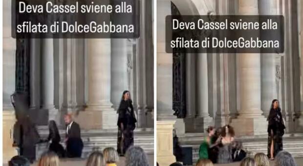 Deva Cassel, la figlia di Monica Bellucci ha un malore e sviene durante la sfilata di Dolce e Gabbana