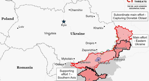 La Russia conquista 500 km quadrati in 5 mesi Dal Donetsk a Zaporizhzhia, le aree occupate