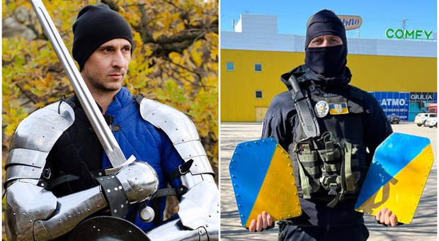 Il fabbro ucraino che costruiva armi medievali per le fiere ora crea armature per l'esercito