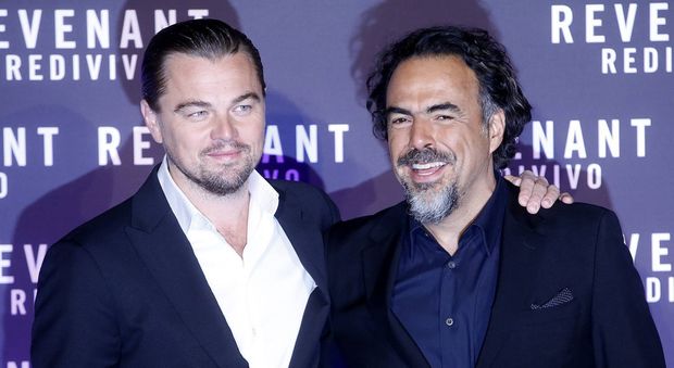Bagno di folla per Leo Di Caprio e il regista Inarritu per la prima a Roma del film The Revenant