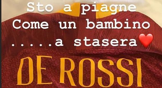 De Rossi: «L'ultima maglia a Ultimo» e il cantante: «Piango come un bambino»