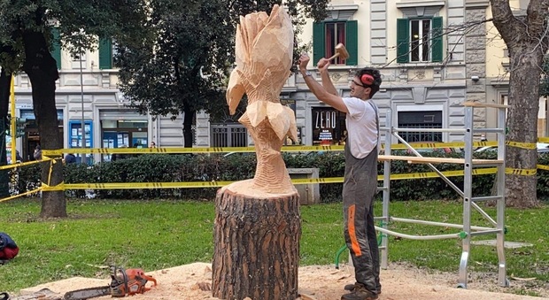 Andrea Gandini, lo street artist del legno che fa rivivere i tronchi: «Trasformo gli scarti urbani in opere “patrimonio” della comunità»