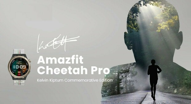 Amazfit Cheetah Pro omaggia Kelvin Kiptum