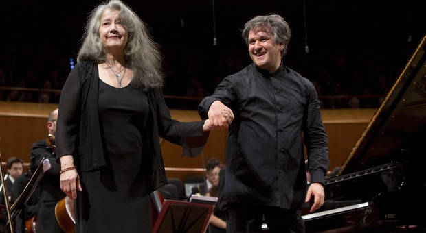 Martha Argerich con Antonio Pappano