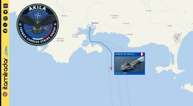 La portaerei nucleare Charles de Gaulle parte per l'Operazione Akila: la missione Nato nel Mediterraneo