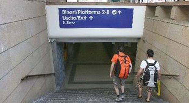 Il sottopasso della stazione di Treviso (Unionpress)