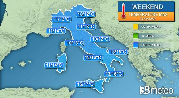 Maltempo, il meteo in Italia: torna il gelo, temperature in calo. Allerta gialla nel Lazio