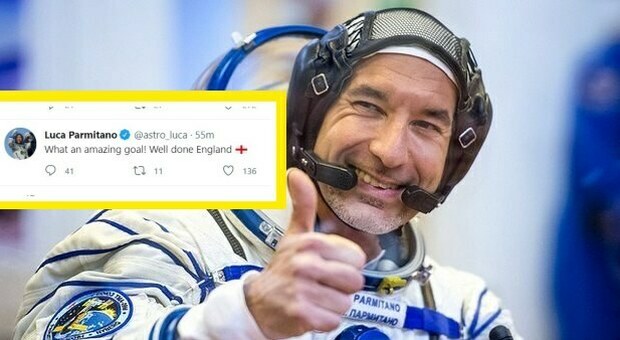 Luca Parmitano festeggia il gol dell'Inghilterra, boom di insulti su Twitter. L'astronauta: «Ecco perché l'ho fatto»