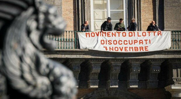 Una manifestazione dei disoccupati a Napoli