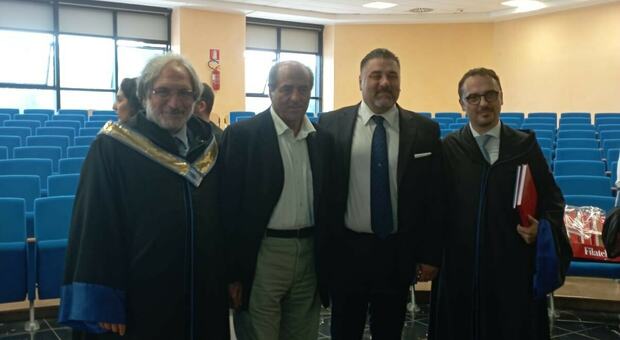 Nella foto da sinistra il prof. Di Santo, Antonio e Cristiano Di Pietro, il prof. Raffaele Trequattrini