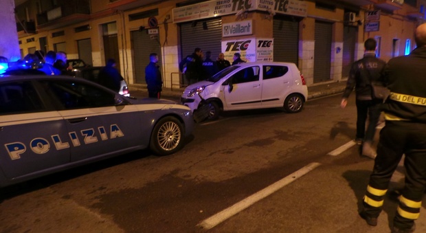 L'auto coinvolta nell'incidente (foto Massimiliano Frigione)