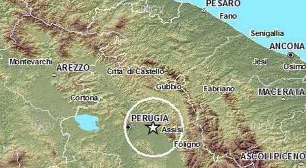 Umbria, scossa di terremoto di 2,8 di magnitudo avvertita ad Assisi