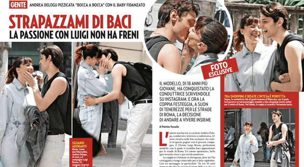 Andrea Delogu, baci appassionati con il suo modello di 24 anni: paparazzati in centro a Roma
