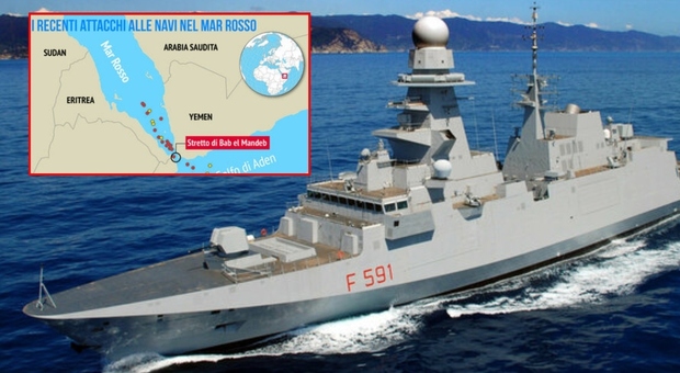 Missione Atalanta, l'Italia vorrebbe allargarla contro gli Houthi nel Mar Rosso. Tajani: «Ora la fregata italiana è autorizzata solo all'autodifesa»