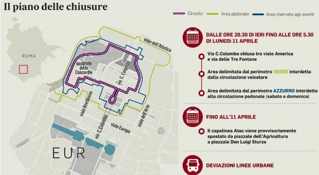 Formula E questo weekend a Roma: ecco tutte le strade chiuse e le deviazioni degli autobus all'Eur