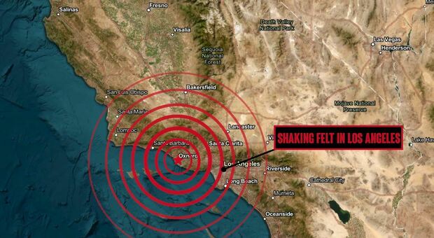 Terremoto a Los Angeles, scossa di magnitudo 5.1 dove sta passando la tempesta Hilary