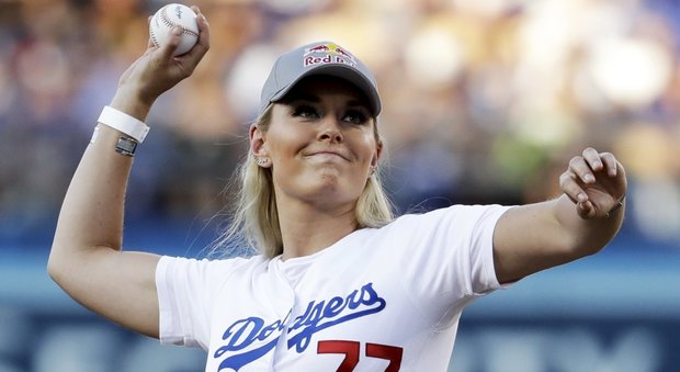 Baseball, Lindsey Vonn sexy madrina dei Dodgers