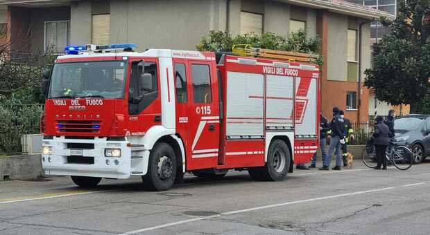 Incendio causato da una bombola a gpl in via Ghirada a Treviso