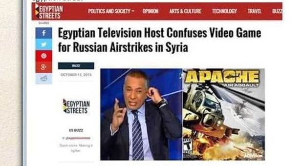 Raid russi in Siria: gaffe sulla TV egiziana l'attacco aereo è un videogioco