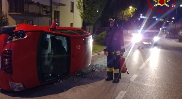 L'incidente stradale in via San Quirino a Pordenone