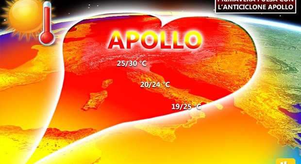 Meteo, Apollo porta il caldo: 10 giorni di sole, «temperature +5-6°» fino al primo maggio