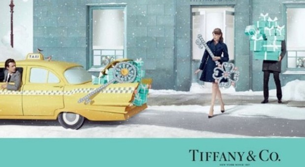 Una delle immagini della campagna Tiffany & Co. per il Natale 2014