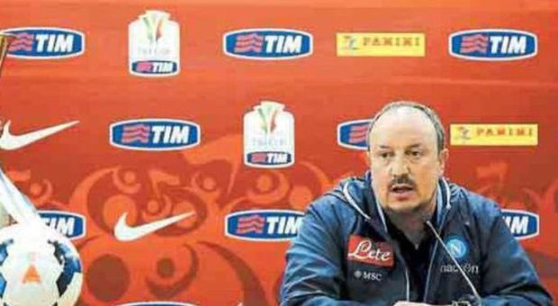 Il tecnico del Napoli Rafa Benitez durante la conferenza stampa