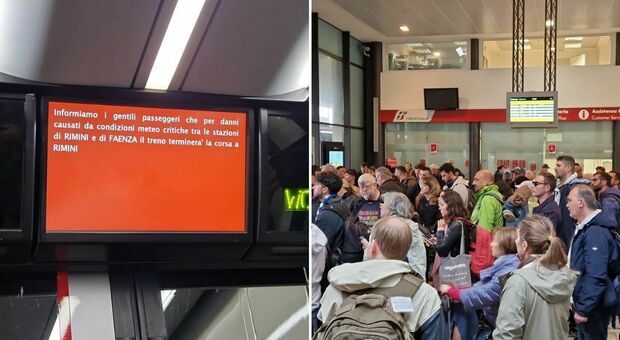 Maltempo, treno alta velocità per Milano bloccato a Rimini: era pieno di tifosi in viaggio per il derby