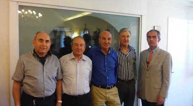 Roberto Perin con famigliari e amici del quartiere San Michele