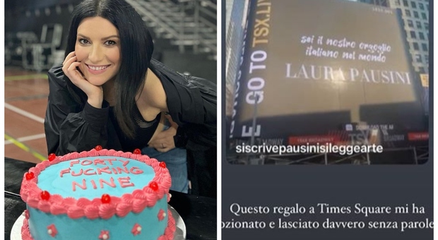 Laura Pausini sorpresa a New York dai suoi fan per i suoi 49 anni: «Mi lasciate senza parole»