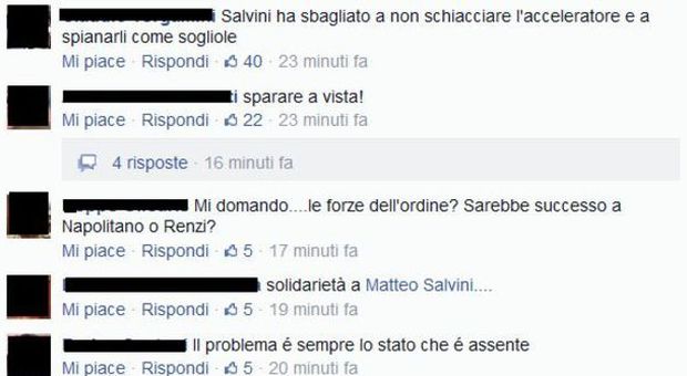 Salvini contestato, gli insulti sulla pagina fb della Lega: "Comunisti mangia bambini"