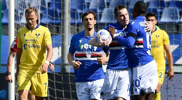 Sampdoria-Verona 3-1 in rimonta con Jankto, Gabbiadini e Thorsby