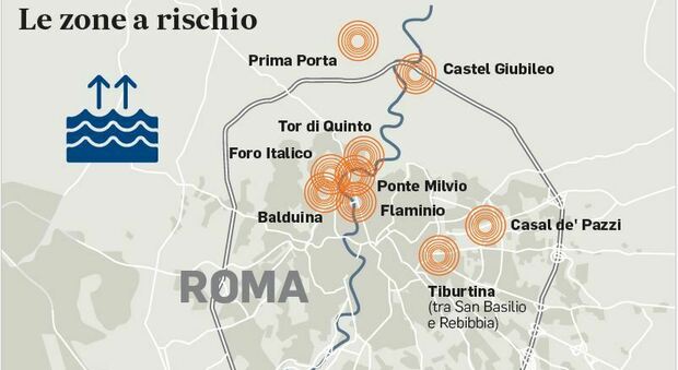 Rischio maltempo: da Ponte Milvio a Ostia, ecco le zone più esposte