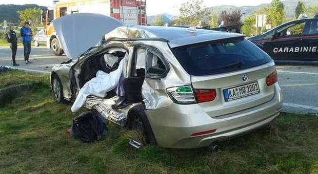 L'auto coinvolta nell'incidente (Press Photo Lancia)
