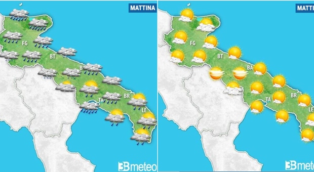 Domenica con la pioggia in Puglia, ma torna il sole a inizio settimana. Le previsioni