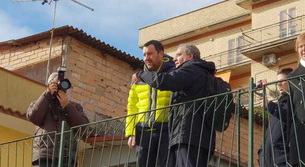 Salvini a Fidene per la consegna al Comune di Roma del villino confiscato alle mafie