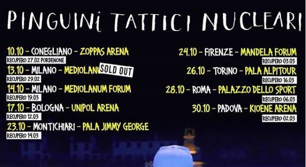 Pinguini Tattici Nucleari: ecco le nuove date del tour. «Risorgiamo come una fenice»