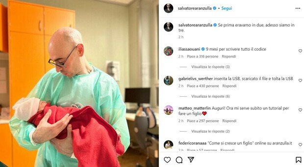 Aranzulla è diventato papà per la prima volta, il post sui social: «Se prima eravamo in due, adesso siamo in tre»