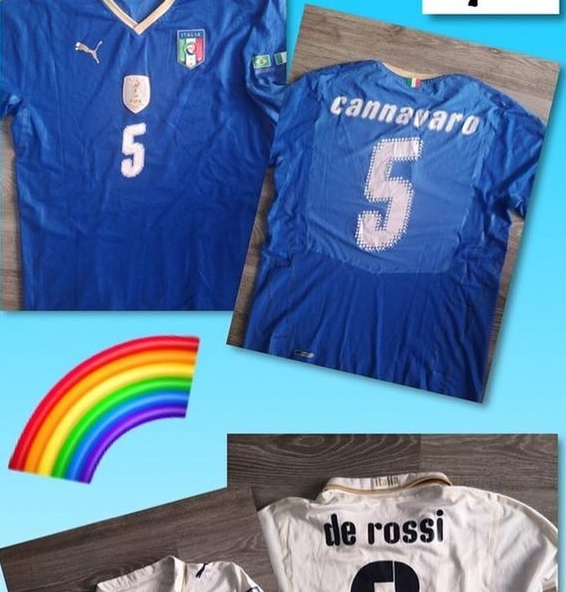All'asta le maglie della nazionale di Cannavaro e De Rossi