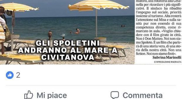 Scoppia sul web la rivolta di Spoleto «Noi finti? Tutti al mare a Civitanova»