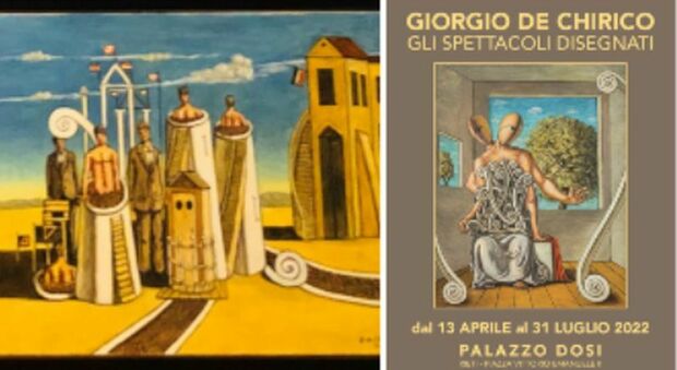 Giorgio de Chirico e gli Gli spettacoli disegnati , oltre 40 opere esposte a Rieti fino al 31 luglio