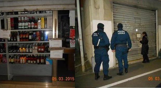 I vigili chiudono negozio etnico di alcolici all'Arcella: multa al titolare